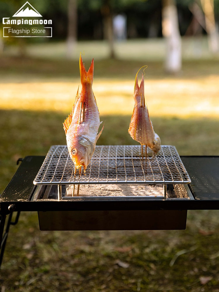 Campingmoon UG-1 1 Unit IGT Charcoal Grill Portable Folding Multi-Scene Integrated Griller Table Stainless Steel Outdoor BBQ Equipment With Bag