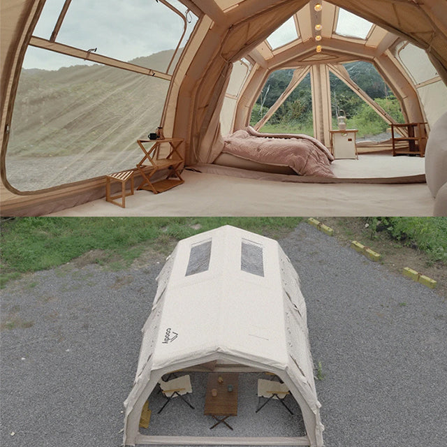 Coody FAMILIA AIR 17.2 PRO Inflatable Air Tent Large Family Camping Tent 4 Sided Mesh Windows Waterproof Glamping Shelter Easy Setup Outdoor Tent