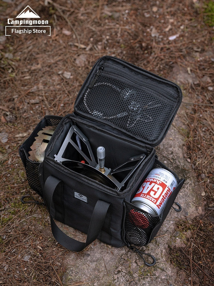 Campingmoon Propane Gas Storage Bag Portable Lightweight Multi-tool Canister Bag Small Stove Gas Outdoor Coffee Equipment Camping Cookware Kitchenware