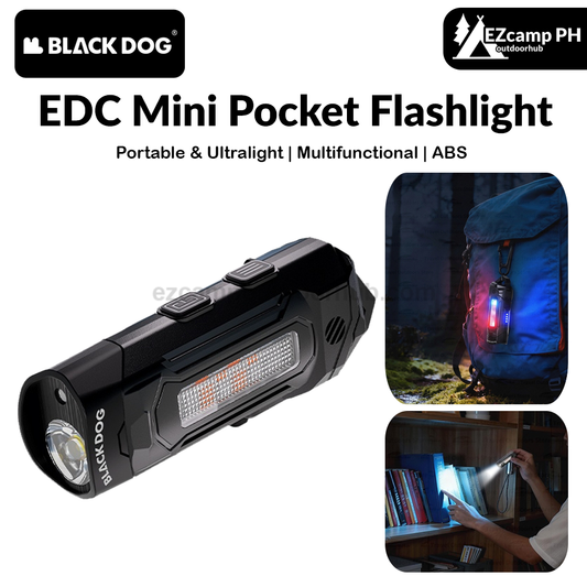 Blackdog EDC Mini Pocket Flashlight Portable Ultralight Tactical LED Flash Light Survival Emergency Multi-Functional Outdoor Lamp USB C Charging