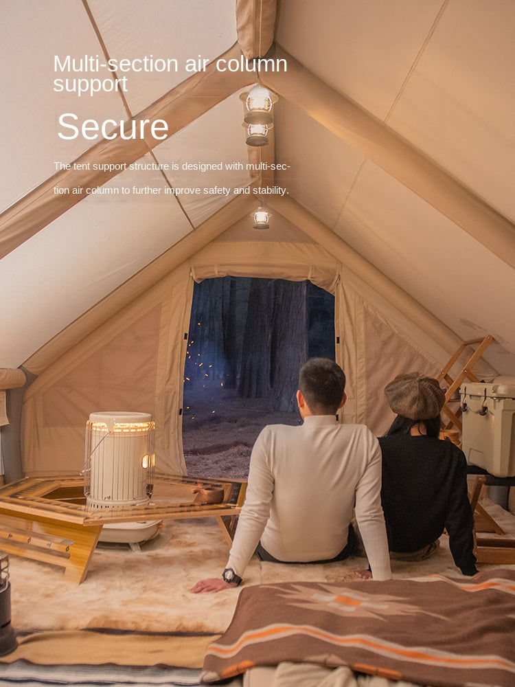 Naturehike GEN Air Series 12/6.3 Inflatable Tent 4-8 Persons Premium Fast Build Eaves Tent Large Area Shelter Blended Polyester Cotton Waterproof