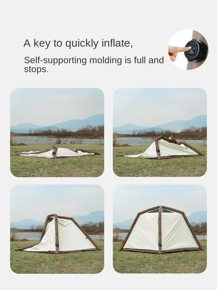 Naturehike ANGO AIR PRO Inflatable Dome Style Tent Portable 3-4 Persons Fast Build With Extended Canopy Removable Built-in Electric Air Pump Waterproof