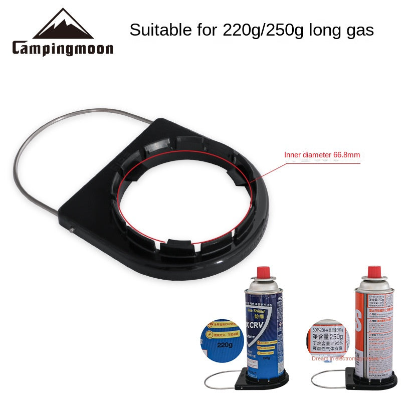 Campingmoon ST-W Safety Rack Stand for Nozzle Card Type Butane Fuel Gas Canister 220g and 250g Cylinder Can Windproof Stabilization Fixing Mounting Base Bracket Camping Moon