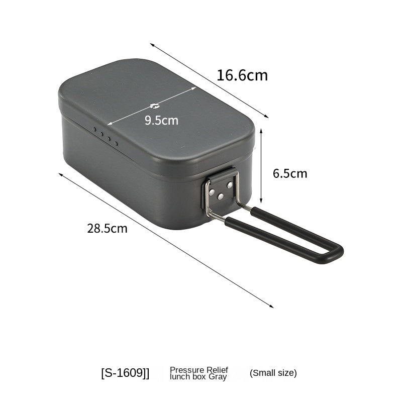 CAMPINGMOON S-1609 H-1609 S-2013 H-2013 Portable Lunch Box Cookware Upgraded Aluminum Alloy Ultralight Utensil Lunchbox Non-Stick Soup Frying Pan Pot