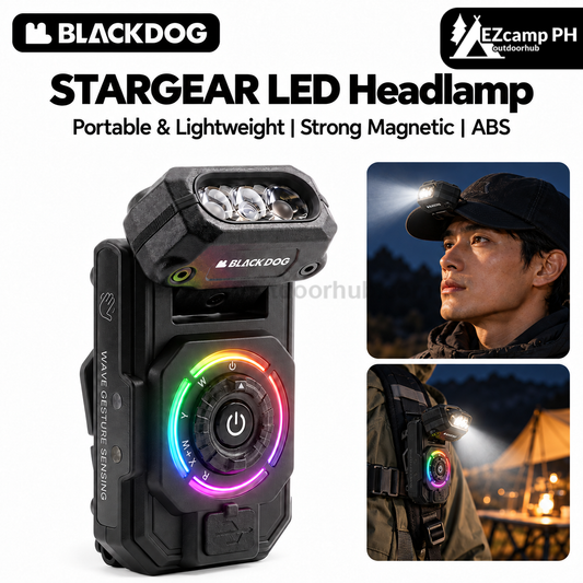 Blackdog STARGEAR LED Headlamp 580LM Cap Clip Flashlight Gesture Sensor Rechargeable Magnetic RGB