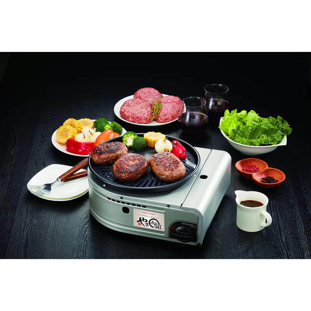 Iwatani YAKIMARU II Barbeque Stove Portable Lightweight Butane Canister Cassette Gas BBQ Grill Heat Resistance Aluminum Die Cast