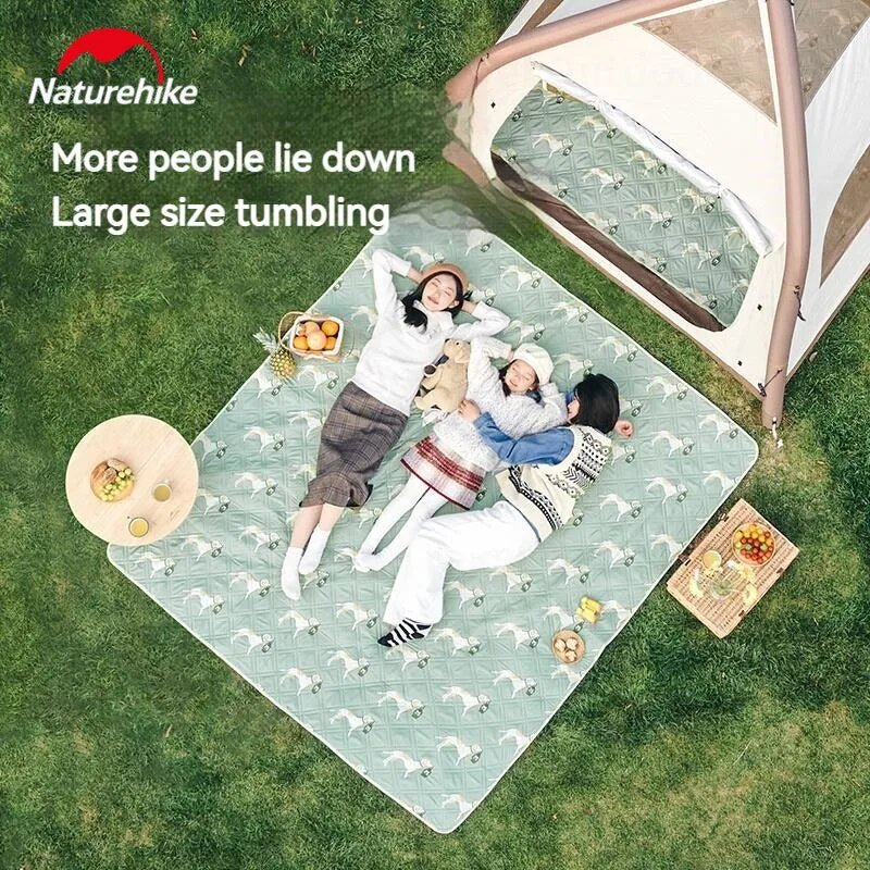 Naturehike HAPPY Series Ultrasonic Picnic Mat Waterproof Moisture Proof 3-10 Persons Cushion Pad Eco-Friendly Cotton Blankets Village 6.0 13 Add-on