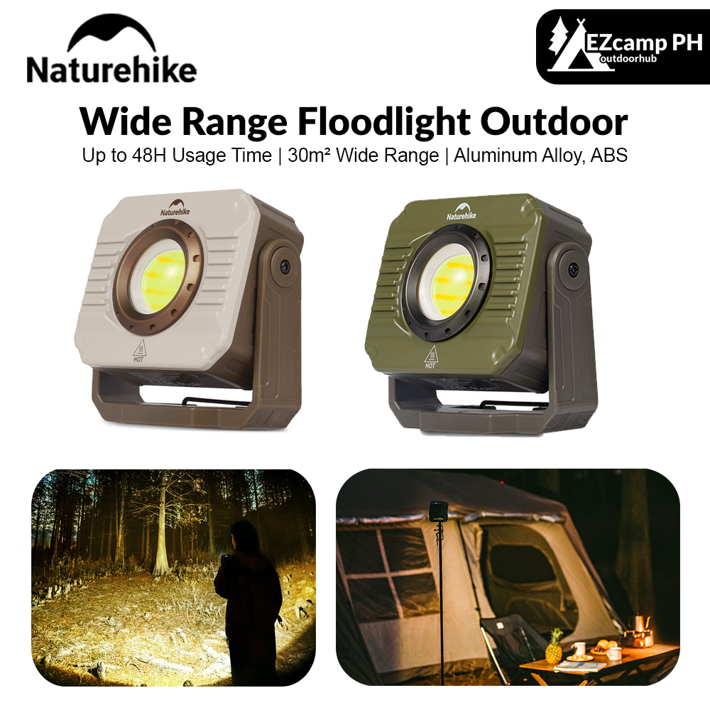 Naturehike Wide Range Floodlight Outdoor Portable Square Mini Light Hanging Rechargeable Lamp Lantern Emergency Light Waterproof Up To 48H Usage Time