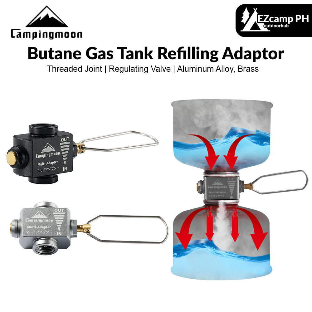 CAMPINGMOON Z15 BKZ15 Butane Gas Tank Refilling Adaptor Connector Stove Accessories Inflatable Adapter Flat Mutual Charging Pressure Inflatable Valve