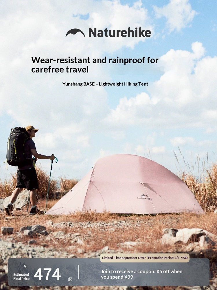 Naturehike CLOUD UP BASE Pink Version 1-2 Person Women's Ultralight Portable Hiking Tent