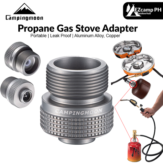 CAMPINGMOON Propane Gas Stove Adapter Portable Lightweight Screw Type Butane Gas Tank Fuel Converter Iso-Butane Canister Lantern Torch Burner Adaptor