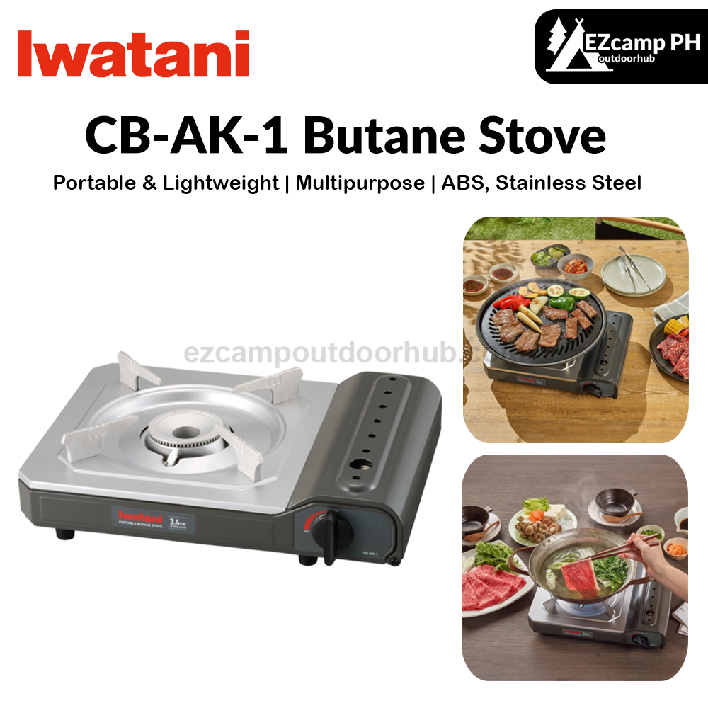 Iwatani CB-AK-1 Butane Stove Portable Canister Cassette Burner Indoor Outdoor Camping Travel High Power 3.4kW Firepower Gas Cylinder
