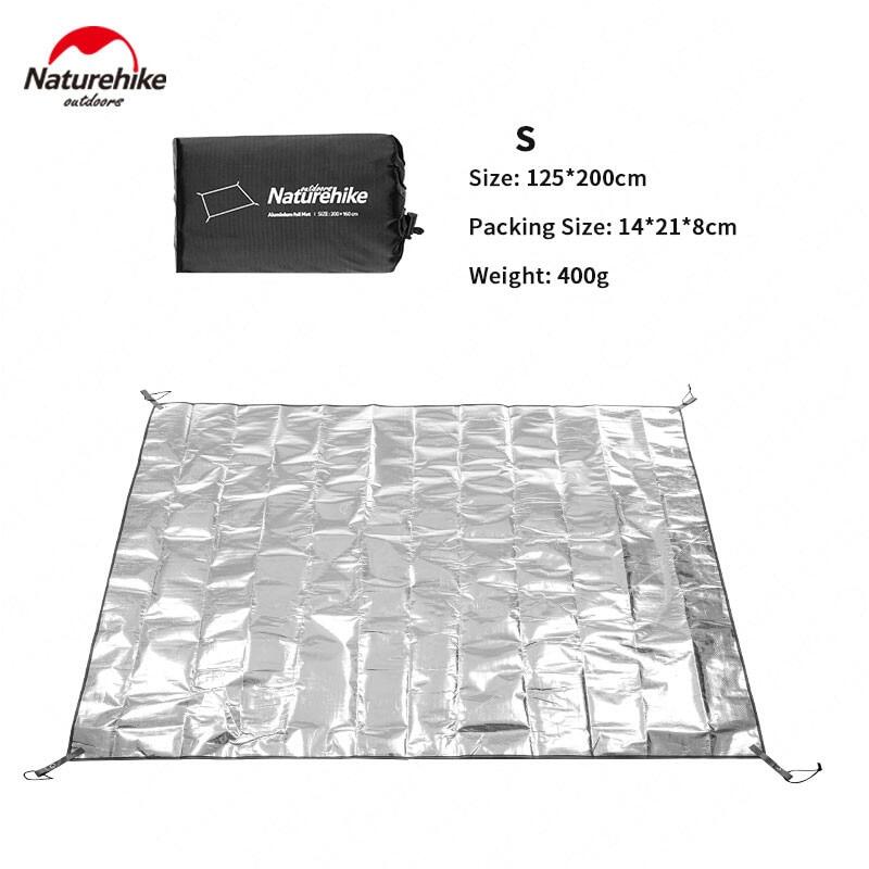 Naturehike Aluminum Foil Floor Mat Moisture Proof Groundsheet 5 Sizes for P-Series ANGO 3 4 VILLAGE 6 13 Mat Waterproof Outdoor Camping Multifunctional Tent Ground Sheet Cover Footprint