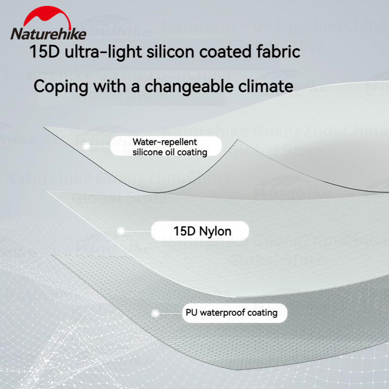 Naturehike JIM'S GEAR Series Hiking Tent Portable Ultralight Backpacking Tent 3 Bar Cross Structure 4 Seasons Tent 1-2 Persons 15D Nylon Waterproof