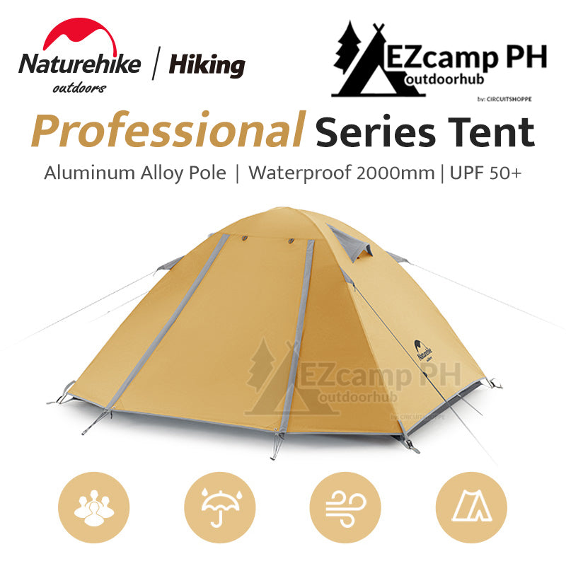 Naturehike 2 3 4 Person P-Series UPF50+ Outdoor Camping Tent Waterproof Windproof Portable Camp Heavy Duty Lightweight Camp Shelter for Nature Hike P Series Professional Hiking Backpacking