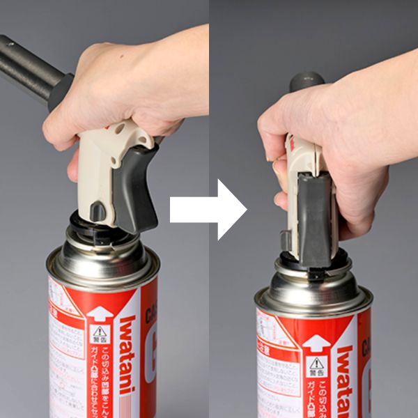 Iwatani CB-TC-CKWH Cooking Torch Burner Portable Lightweight Cassette Gas Grilling Master Butane Fire Gun Lighter Flamethrower Adjustable Flame