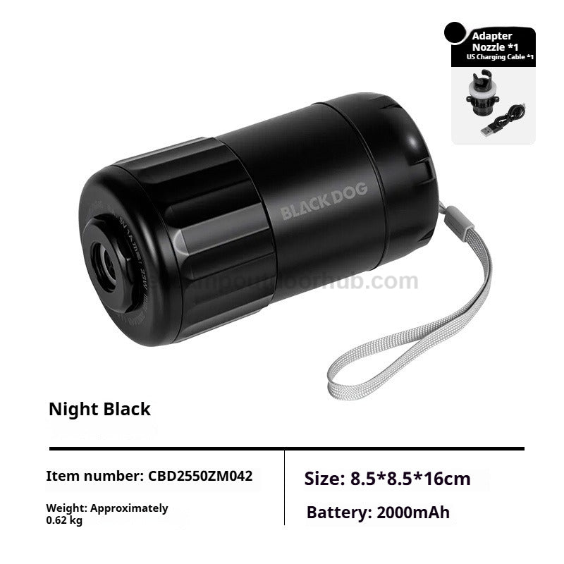 Blackdog Electric Air Inflatable Pump Portable Lightweight High Pressure Tent Inflation Pump 2000mAh USB Charging Camping Outdoor