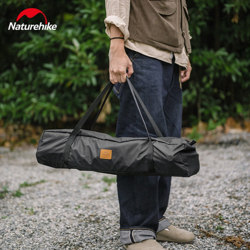 Naturehike FT12 Black Aluminum Egg Roll Camping Portable Folding Table 3 Level Height Adjustable up to 30kg Max Load Foldable Lifting Table