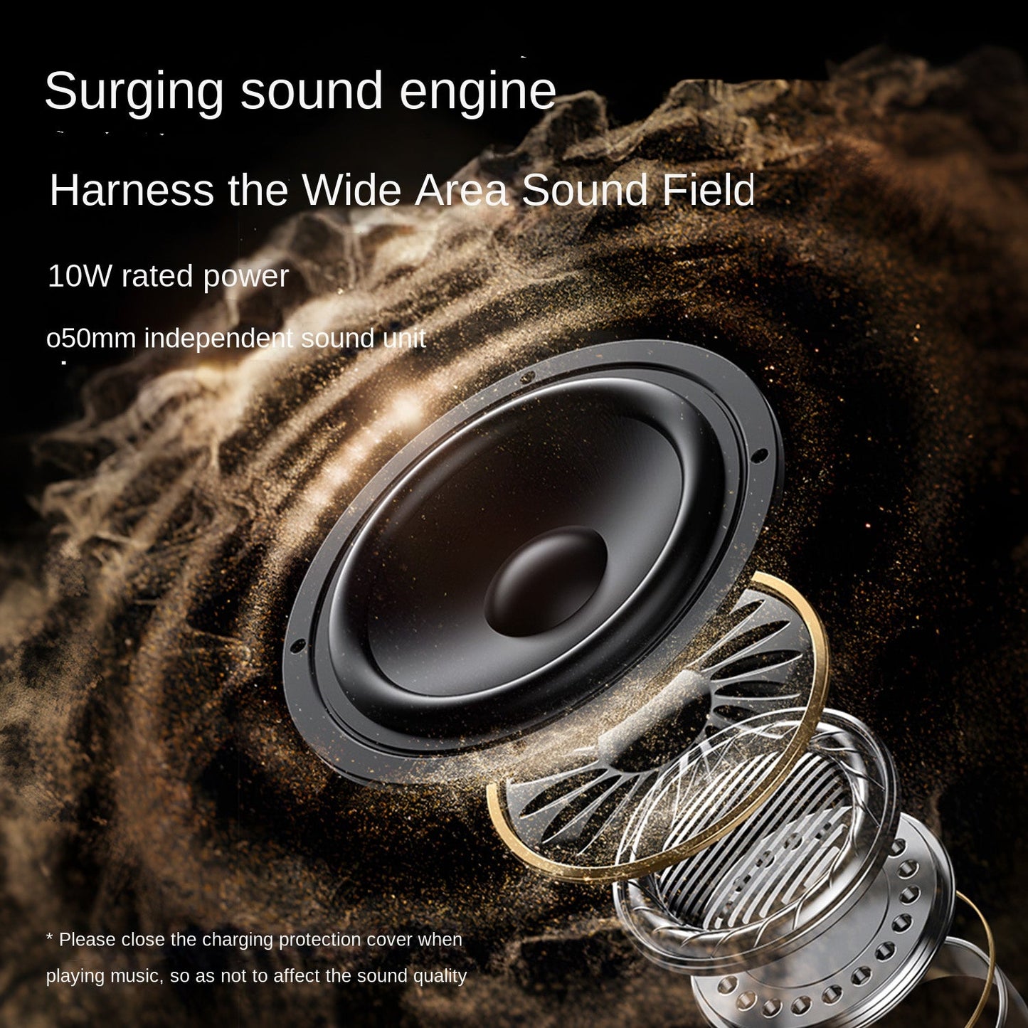 BLACKDOG RUGGED CORE Black Speaker Portable Lightweight RGB Mini Bluetooth Magnetic Subwoofer Up To 32GB TF Memory Card Outdoor Camping Travel