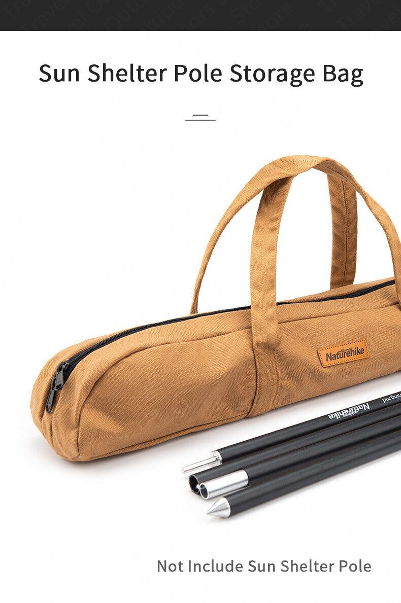 Naturehike Portable Pole Storage Bag Lightweight Wear Resisting Hand Bag Large Capacity Canopy Pole Storage Bag Camping Accessories Hiking Picnic Travel Heavy Duty Original Nature Hike