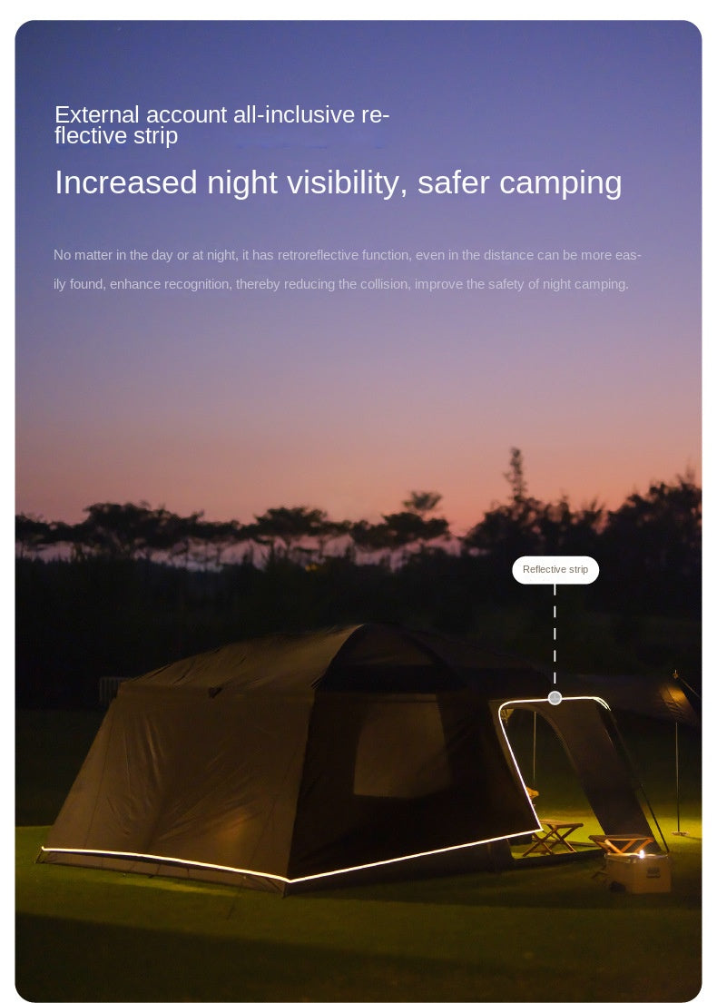 Vidalido POON SAAN PRO 8-10 Person Banshan Villa XL Cabin Black Camping Tent 15m² Interior Space 2 Bedroom Waterproof Titanium Silver Coated