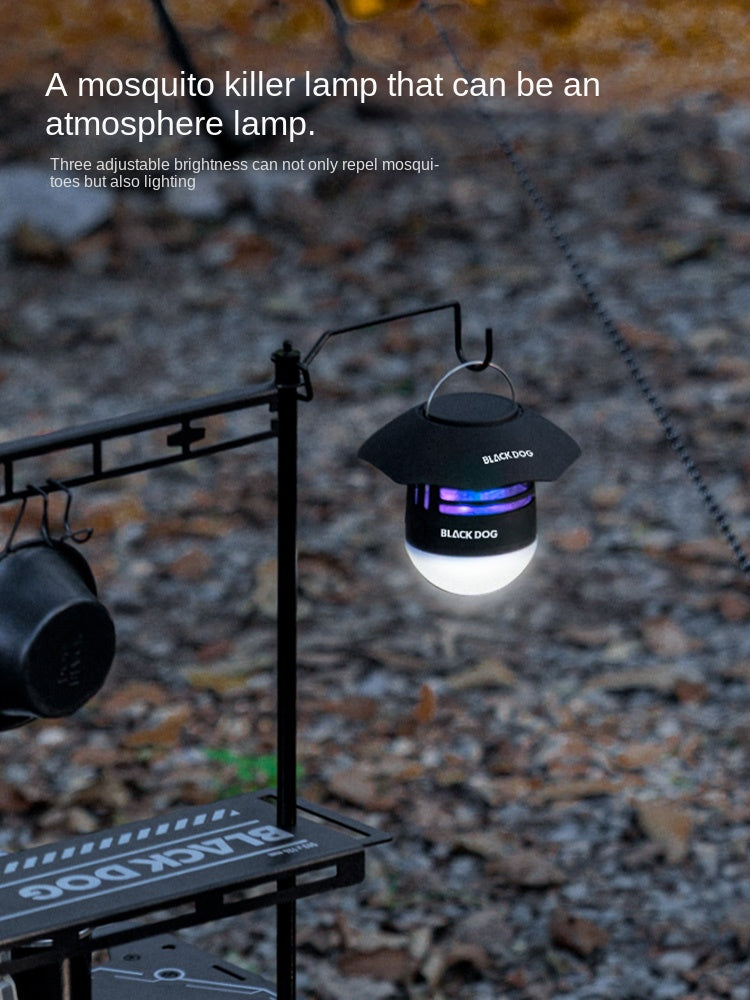 Blackdog FIREFLY Black Insect Lantern Multipurpose Anti Mosquito UV Lamp LED Light USB Charging 2000mAh Up To 30H Working Time For Space Up To 30m² Waterproof