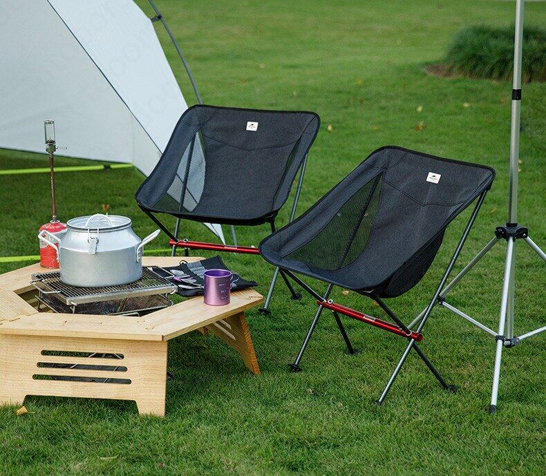 Naturehike YL05 Outdoor Ultralight Folding Chair 1.1kg Aluminum Alloy Support up to 150kg Max Load Beach Moon Chair Camping Travel Hiking Backpacking