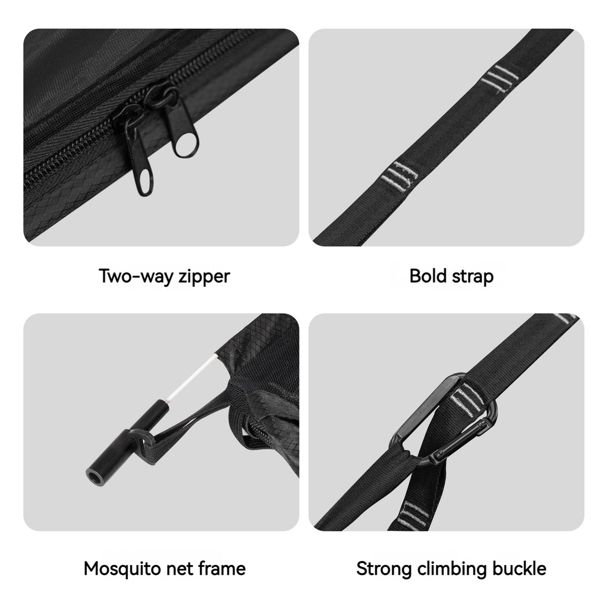 Blackdog FOREST NEST Camping Hammock With Mosquito Net Cover Outdoor Hanging Sleeping Bed 300kg Max