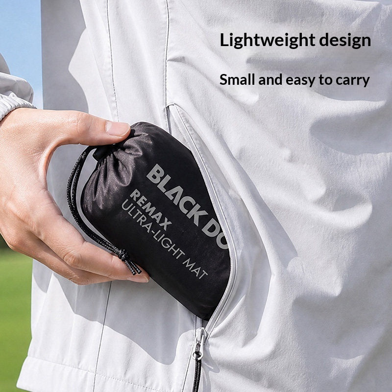 BLACKDOG Doodle-Print Outdoor Mat Portable Ultralight Black Breathable Mattress Moisture-proof Widened Layout Ground Sheet Camping Picnic Beach
