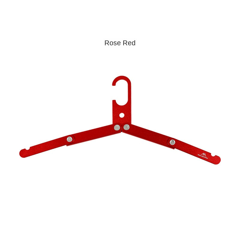 Mountainhiker Foldable Clothes Hanger Portable Ultralight Compact Folding Aluminum Alloy Indoor Outdoor Household Hanger Easy to Store Travel