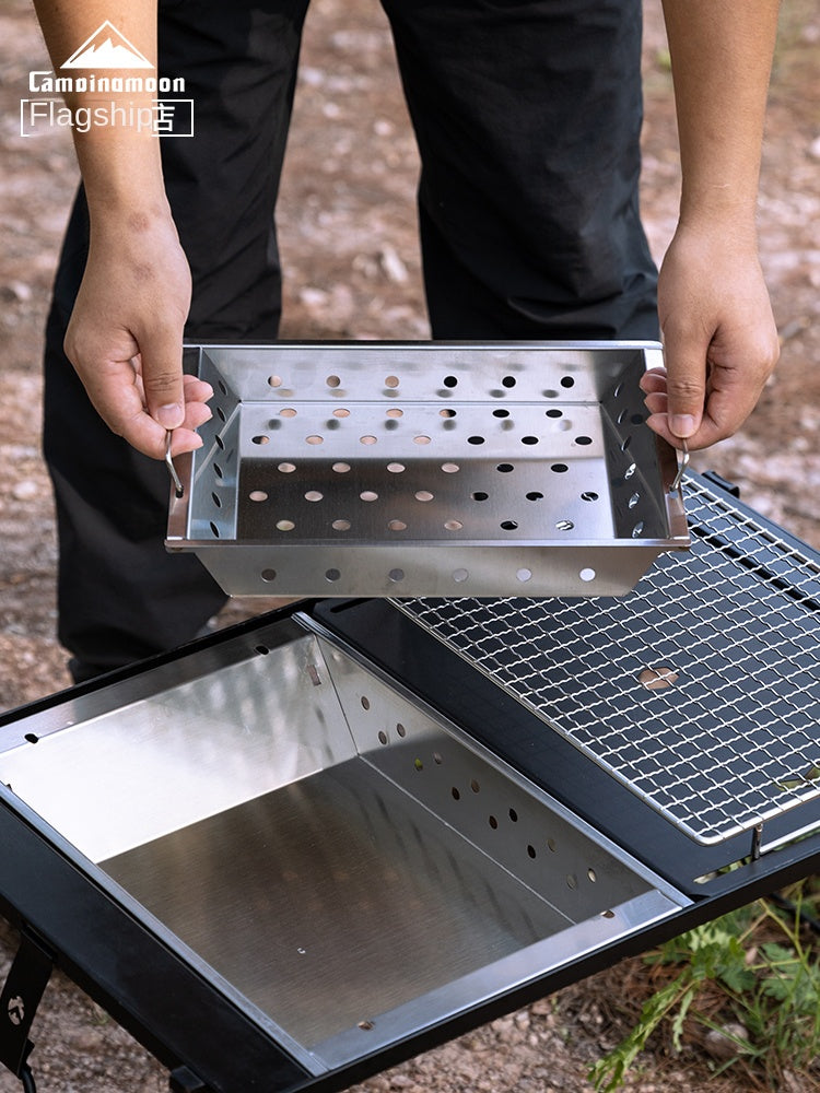 Campingmoon UG-1 1 Unit IGT Charcoal Grill Portable Folding Multi-Scene Integrated Griller Table Stainless Steel Outdoor BBQ Equipment With Bag