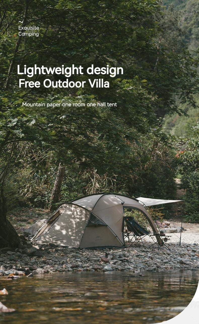 Naturehike 1 Bedroom 1 Living Room Portable Ultralight Hiking Backpacking 4 Season Camping Tent 2 Person Waterproof Windproof 30D Polyester Spacious