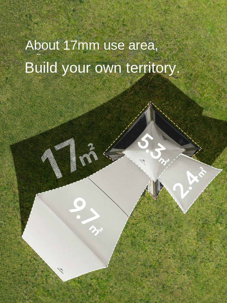 Naturehike ANGO AIR PRO Inflatable Dome Style Tent Portable 3-4 Persons Fast Build With Extended Canopy Removable Built-in Electric Air Pump Waterproof