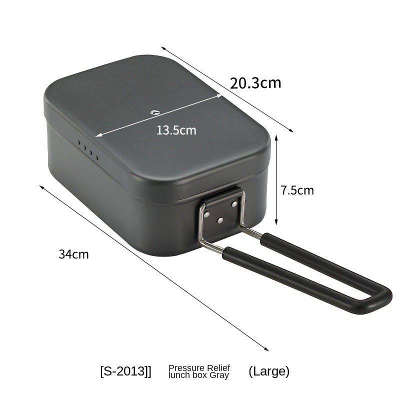 CAMPINGMOON S-1609 H-1609 S-2013 H-2013 Portable Lunch Box Cookware Upgraded Aluminum Alloy Ultralight Utensil Lunchbox Non-Stick Soup Frying Pan Pot