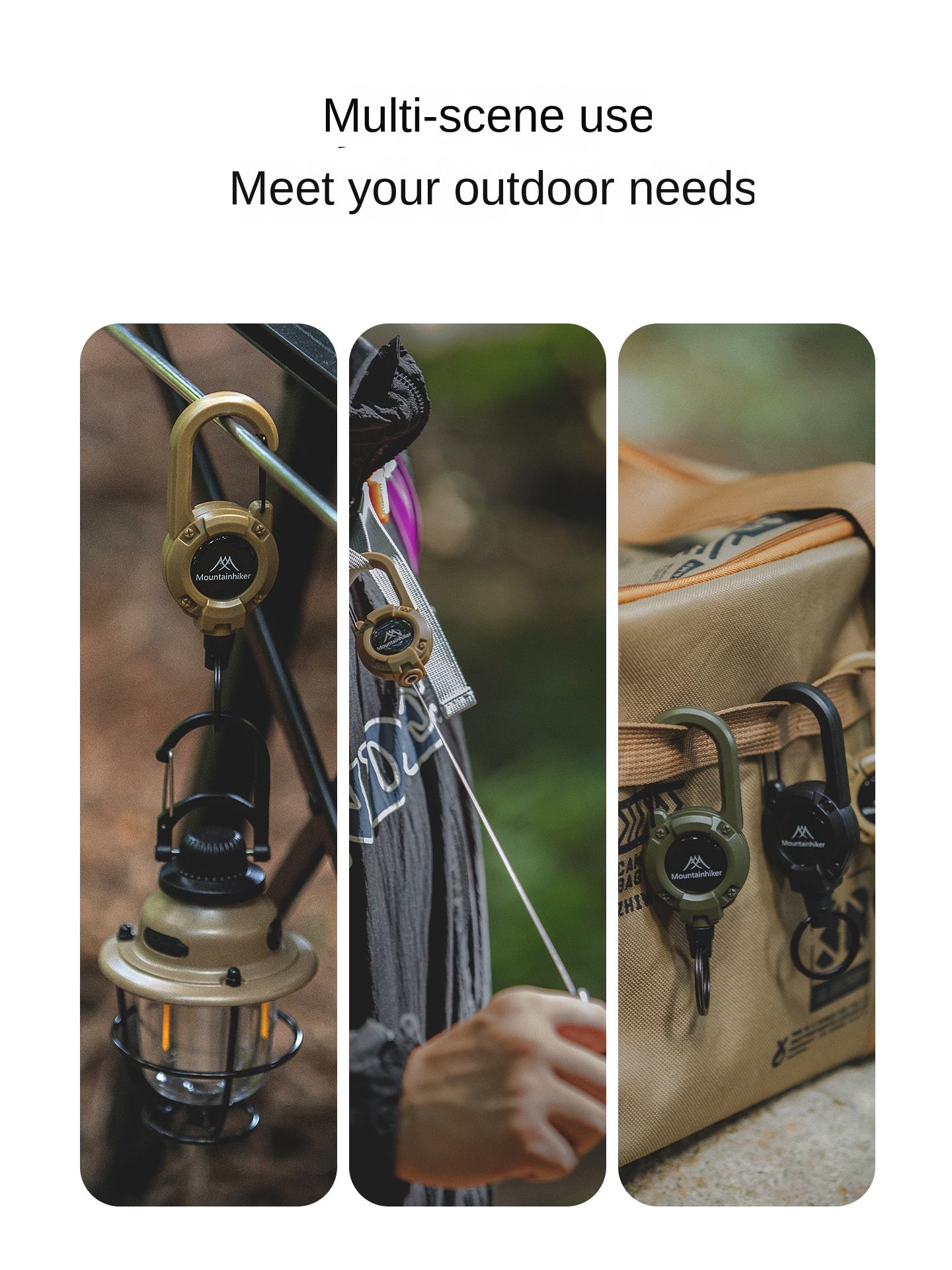 Mountainhiker SZK1315 Hook Buckle Rope Portable Multipurpose Anti Lost Telescopic Stretchable Lanyard 60cm Keychain Fastener Hiking Outdoor Camping Travel