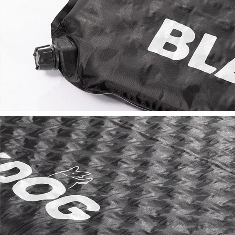 BLACKDOG Atomatic Inflatable Cushion 5CM Thick Foam Auto Self Inflate Single Double Camping Sleeping Pad Mattress Bed Tent Mat Comfortable Black Dog