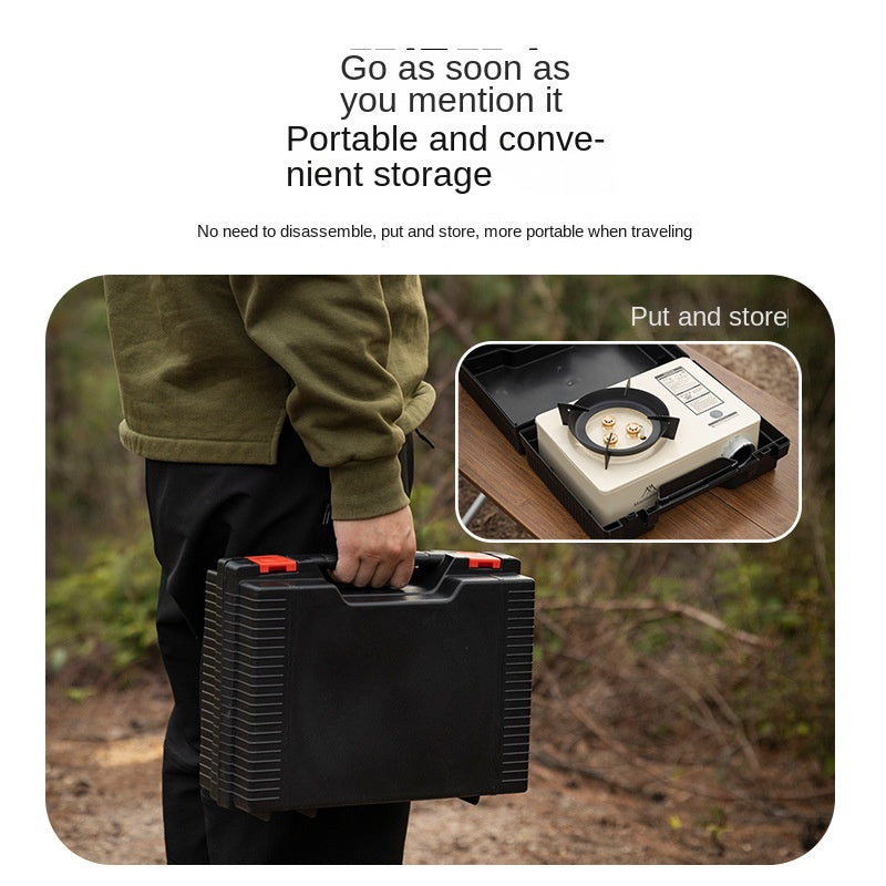 Mountainhiker High Power Butane Cassette Outdoor Multipurpose Camping Gas Stove 3.5Kw Firepower Integrated Windproof Design Magnetic Fuel Canister Valve
