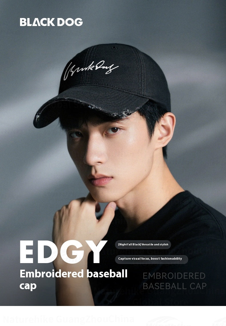 BLACKDOG EDGY Embroidered Baseball Cap Unisex Sun Hat For Men Women Protection Cap Sunshade Leisure Hat Party Outdoor Fishing Travel Hiking Camping