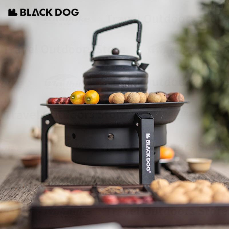 BLACKDOG Tabletop Barbecue Stove Portable Cookware Charcoal BBQ Grill Tea Table Making Stove Foldable Oven Furnace Grill Winter Heating Outdoor Picnic Camping Hiking Orignal Black Dog