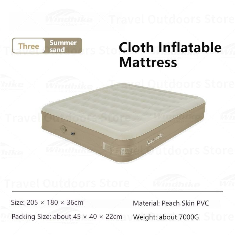 Naturehike 36cm Height Air Inflatable Bed 1P 2P 3P Automatic Self-inflating Electronic USB Chargeable Pump Mats High Sleeping Pad Inflatable Mattress