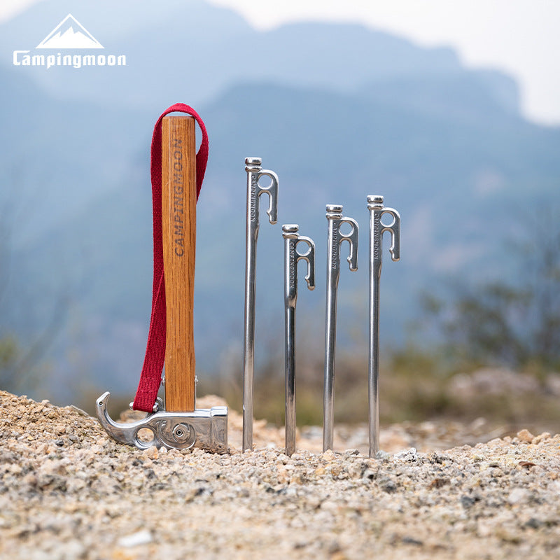 Campingmoon K Series Tent Peg Stakes Pure Forged 420 Stainless Steel Ultra Heavy Duty 20 26 30 35 40 CM Outdoor Camping Canopy Ground Nails Tent