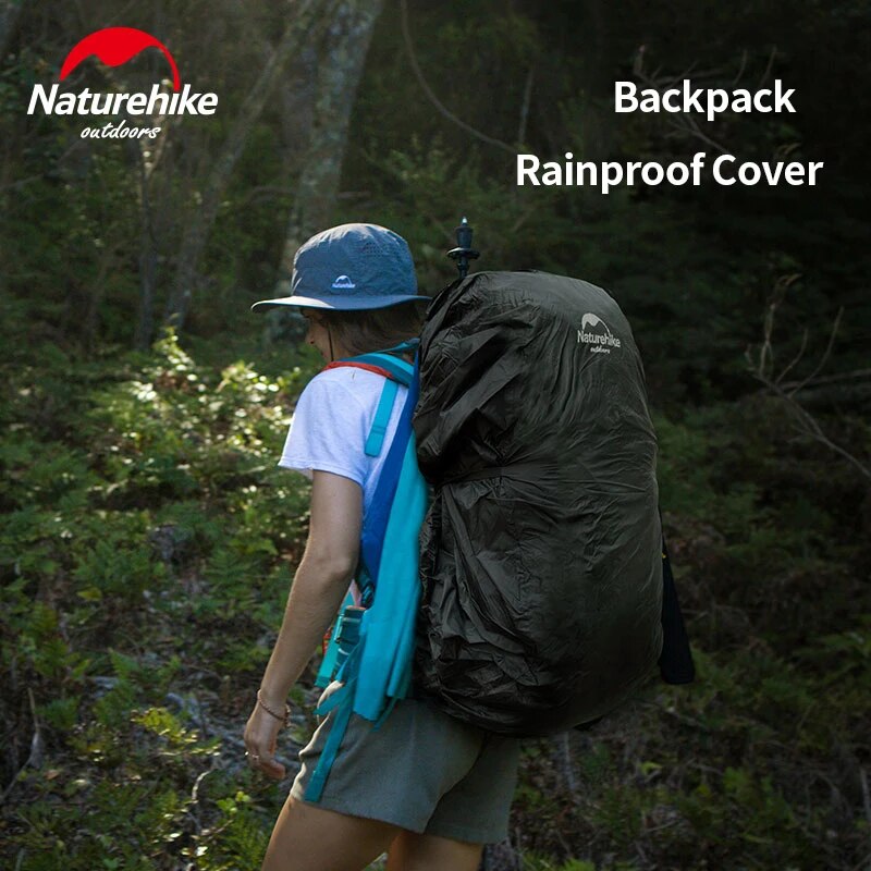 Naturehike Backpack Rain Cover Portable Lightweight 35-75L Dustproof Waterproof Backpacks Cover Nylon Fabric Riding Cycling Mountaineering Travel Camping Hiking Trekking Original Nature Hike