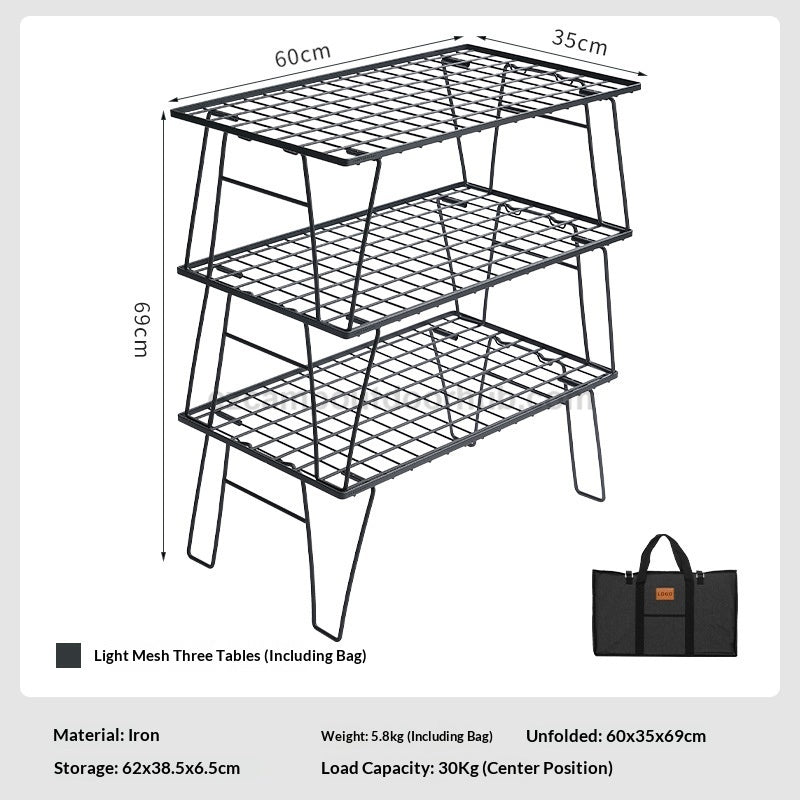 Campingmoon T-235 Series Modular Folding Table Portable Foldable Storage Multi-Purpose Stackable Table Easy To Setup Load Bearing 30kg Max Outdoor