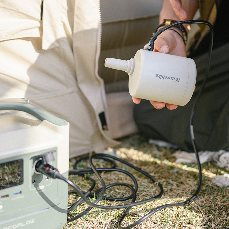 Naturehike High-Power Electric Air Pump Outdoor Portable Ultralight Camping Fast Inflate Deflate Electric Vacuum Pump For Air Cushion Mattress Pillows Inflatable Bed Campig Hiking Picnic Beach Travel Heavy Duty Original Nature Hike