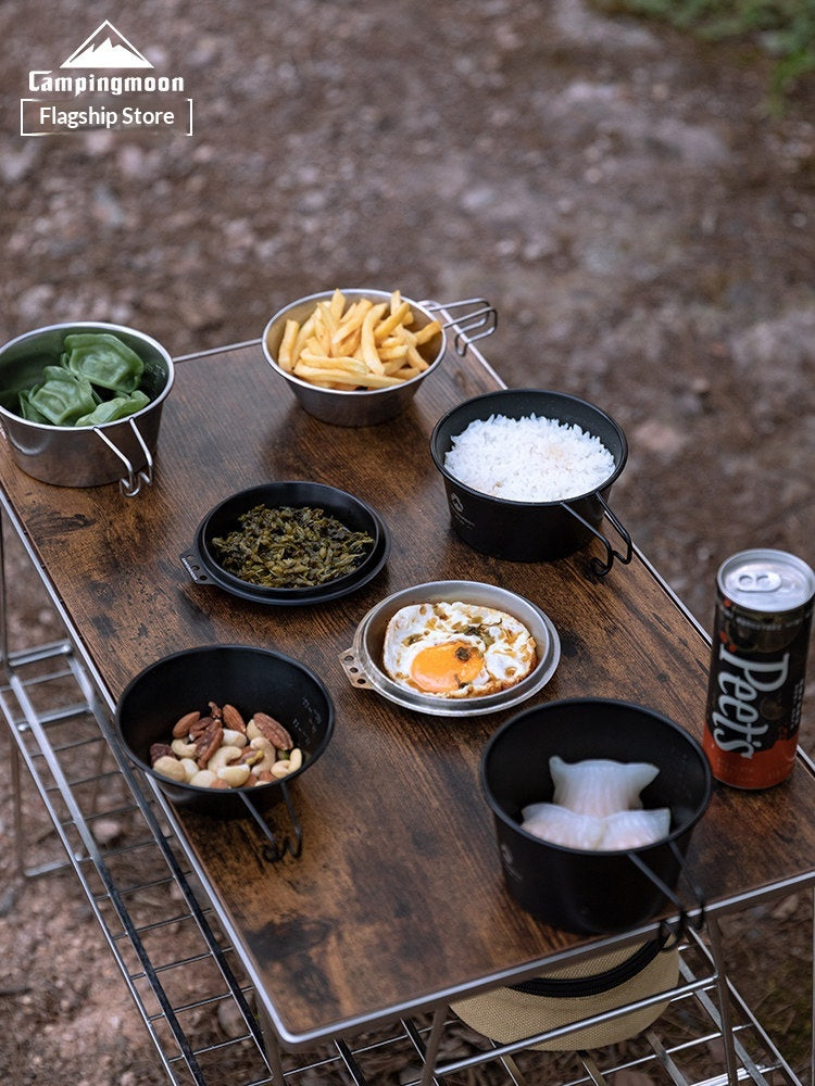 Campingmoon DEEP Shera Bowl Lid Portable Lightweight Multipurpose Picnic Plate Deep Dipping Dry Dish Steamer Lid Cutlery Outdoor Cookware Camping