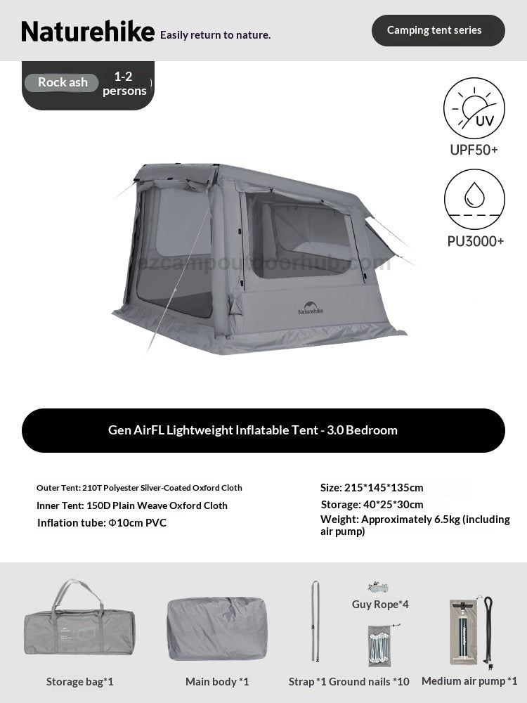 Naturehike 2026 AIR FL 13.0 / 6 0 / 3.0 Modular Tent Portable 6-8 Persons Air Inflatable Camping Tent Multiple Setups TPU Panoramic Sunroof Outdoor