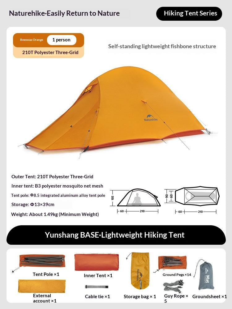 Naturehike Cloud Up Series 1 2 3 Person Portable Ultralight Outdoor Camping Hiking Waterproof 3 Season Camp Tent in 210T 20D Original Upgraded Version
