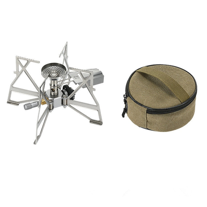 CAMPINGMOON XD-3 Mini Folding Butterfly Stove 3.3kw Firepower Butane Gas Camping Hiking Ultralight Foldable Portable Burner XD-3F XD-3-NE Rocket Stove