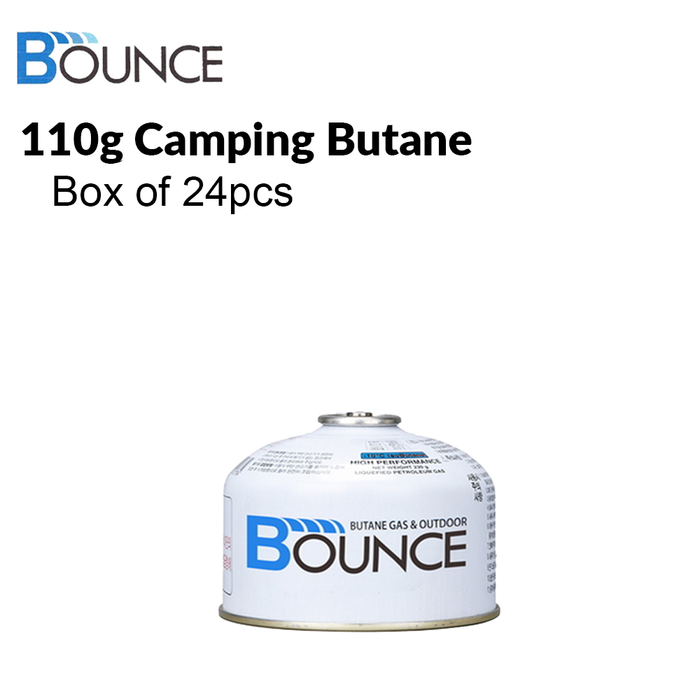 BOUNCE Camping Butane Gas Screw Type Valve 110G 230G 450G Isobutane Fuel Canister Can for Camp Portable Cooking Stove Torch Burner Lamp Lantern Light Original ISO Butane Propane Outdoor Portable