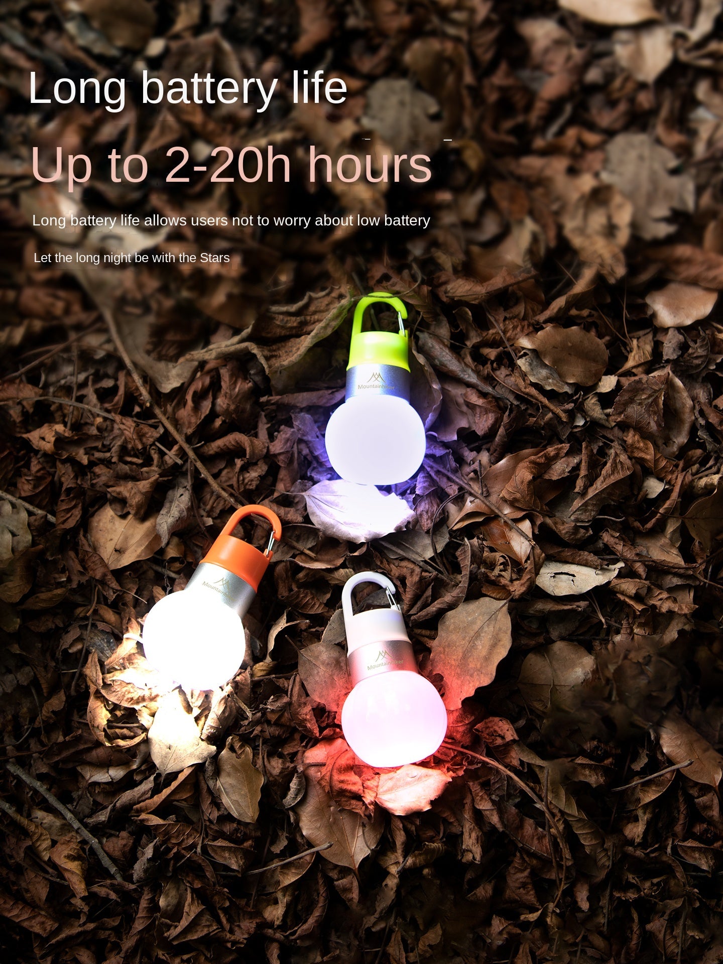 Mountainhiker Hanging Hook Lantern Portable Lamp Outdoor Waterproof USB C Charging Wireless Bottle Cap LED Light 2-20H Battery Working Time